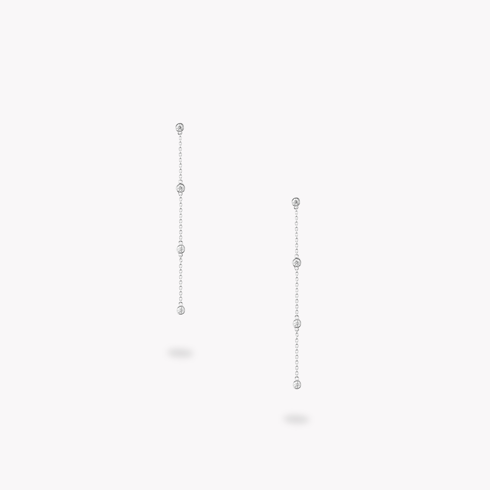 'Bezel' Drop Earrings, Large