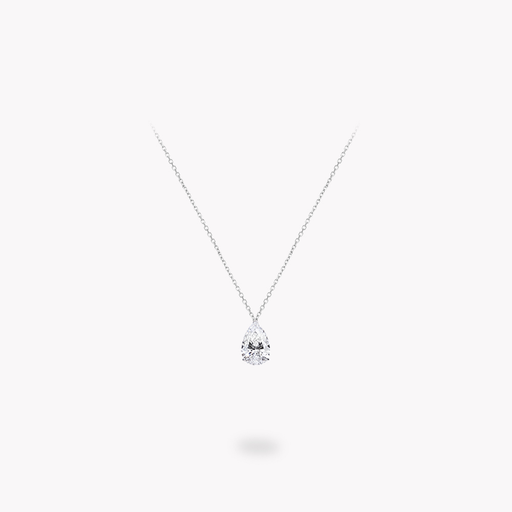 'Petit' Pear Shaped Diamond Necklace
