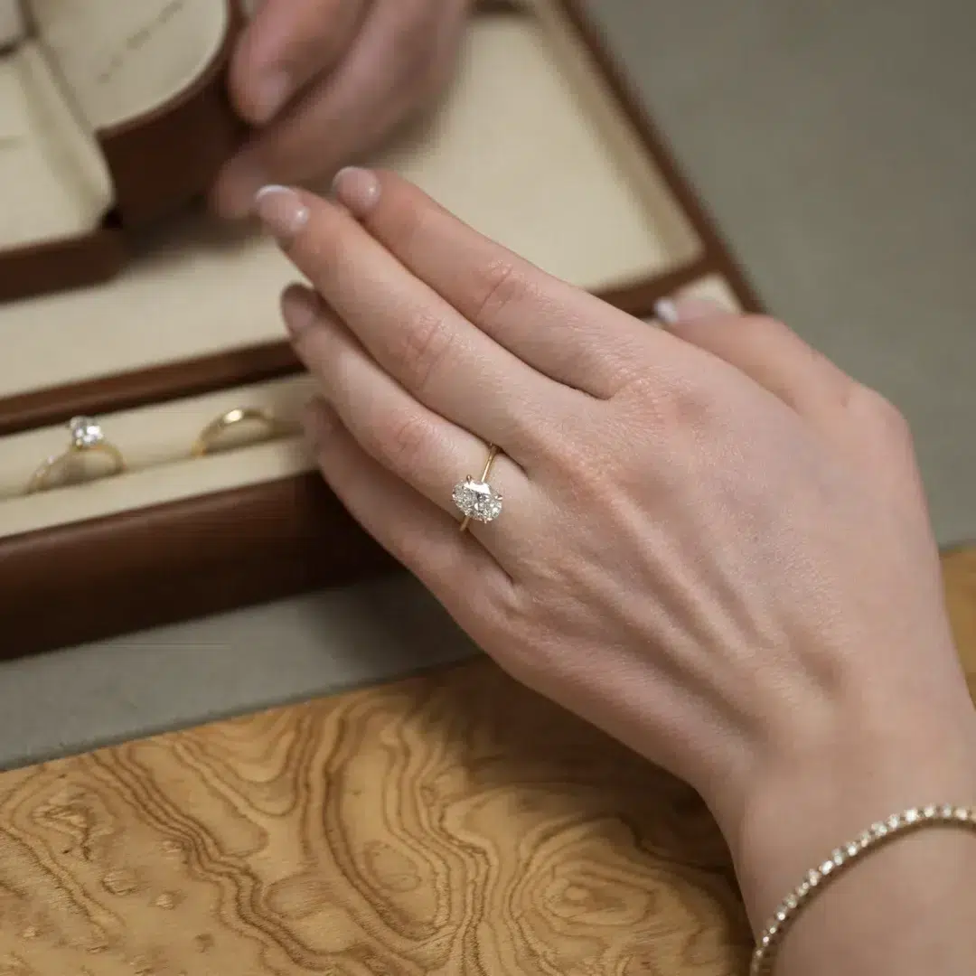 oval solitaire engagement ring