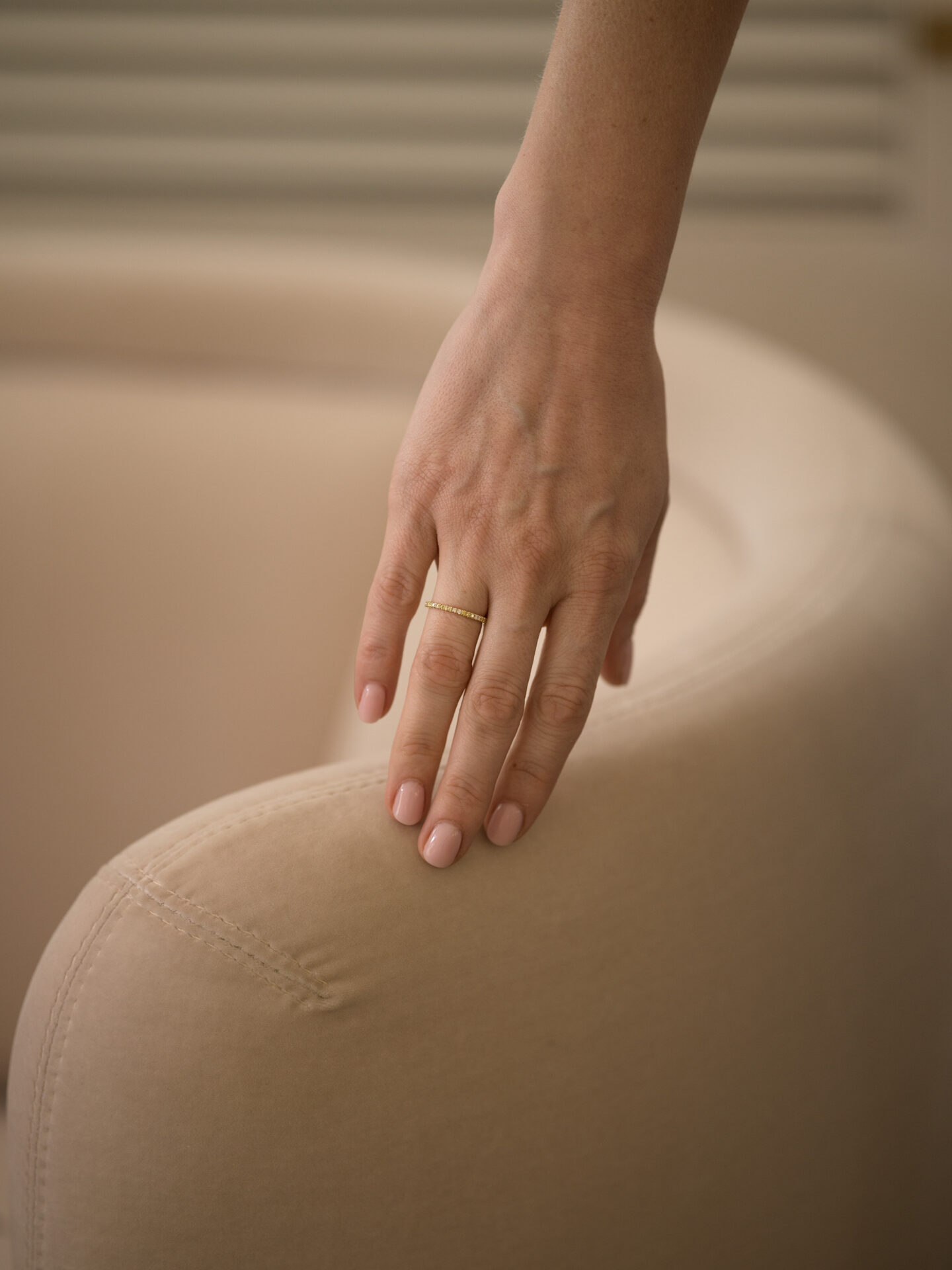 'P.Son' Yellow Gold Ring with White and Yellow Diamonds - Image 2